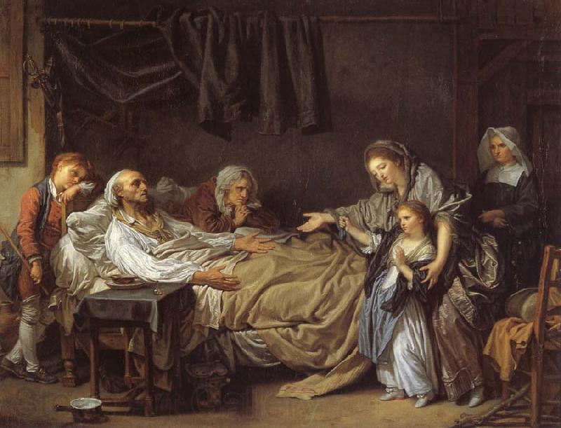 Jean Baptiste Greuze The benefactress Norge oil painting art